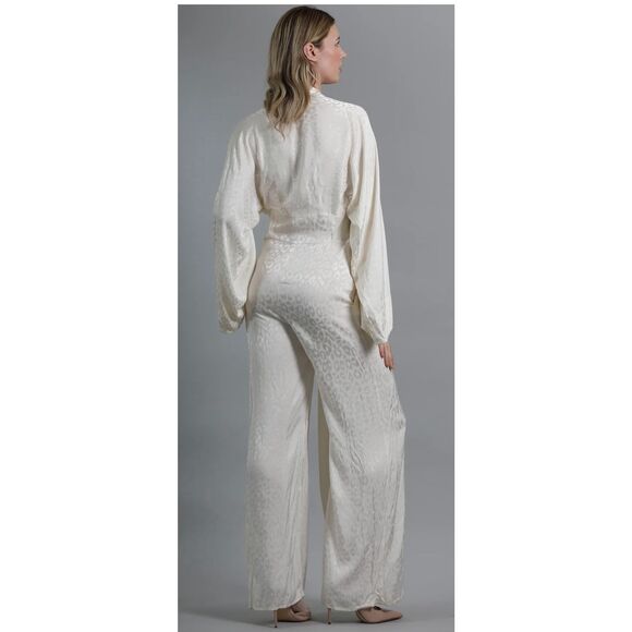 Rat and boa Bianco maxi long sleeve animal print jumpsuit size Xs - Picture 2 of 6